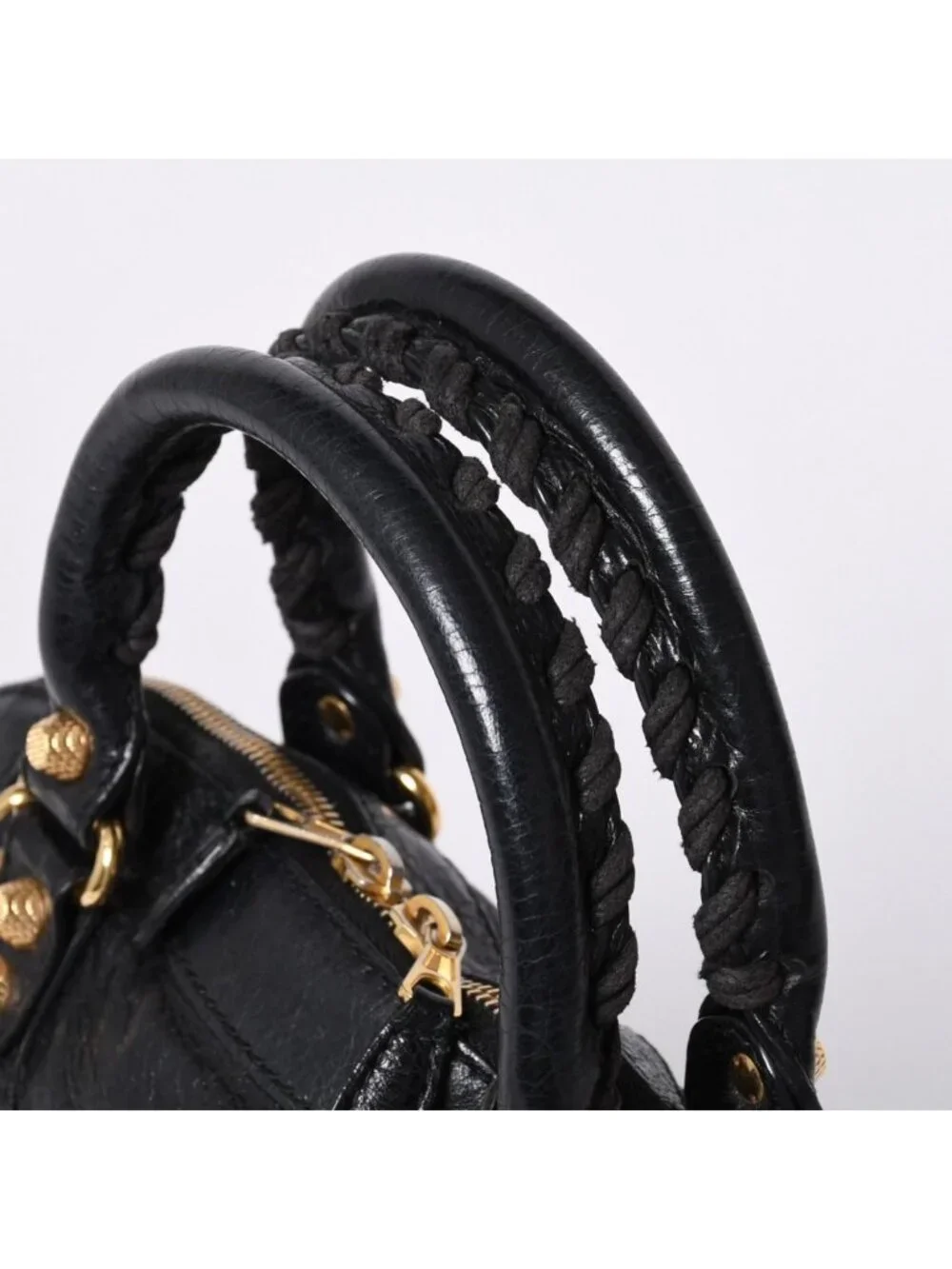 Balenciaga Classic Bowling Bag 2-Way Navy Gold